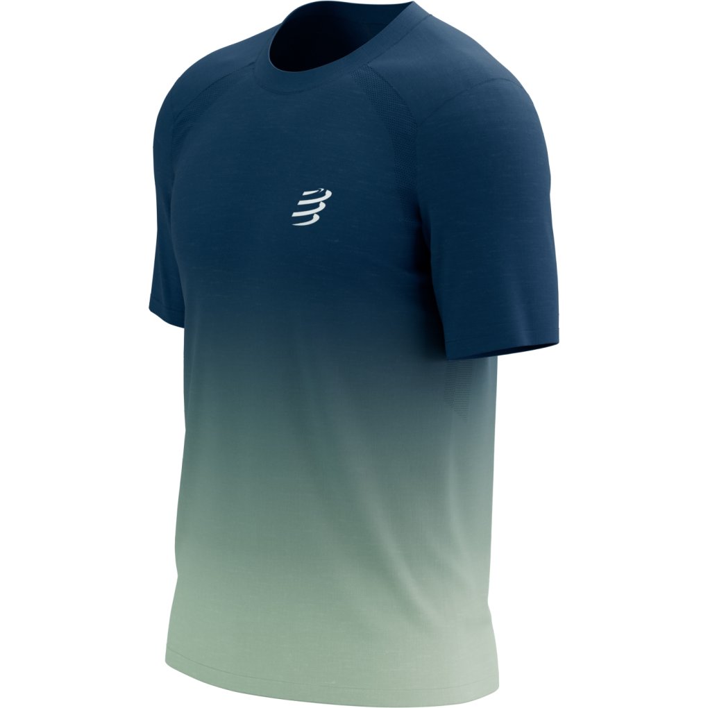 Compressport Performance Running T-Shirt Men - poseidon/ice flow