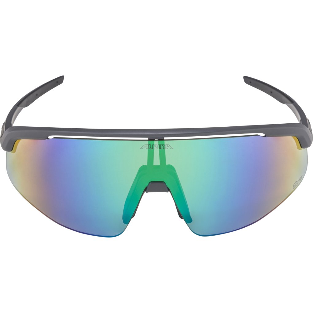 Alpina Turbo Pro Q-Lite Glasses - midnight-grey matt/mirror green