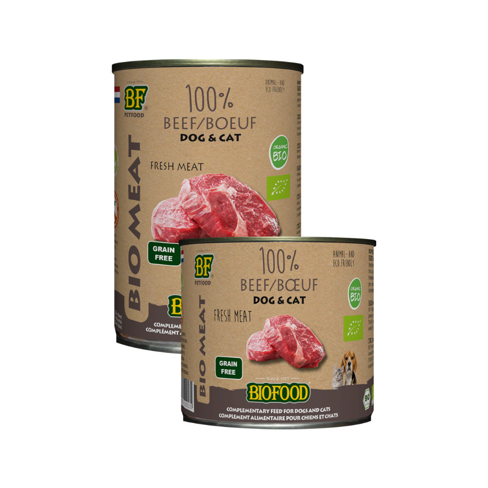 Biofood Organic 100% Beef - Cats & Dogs - 12 x 200g
