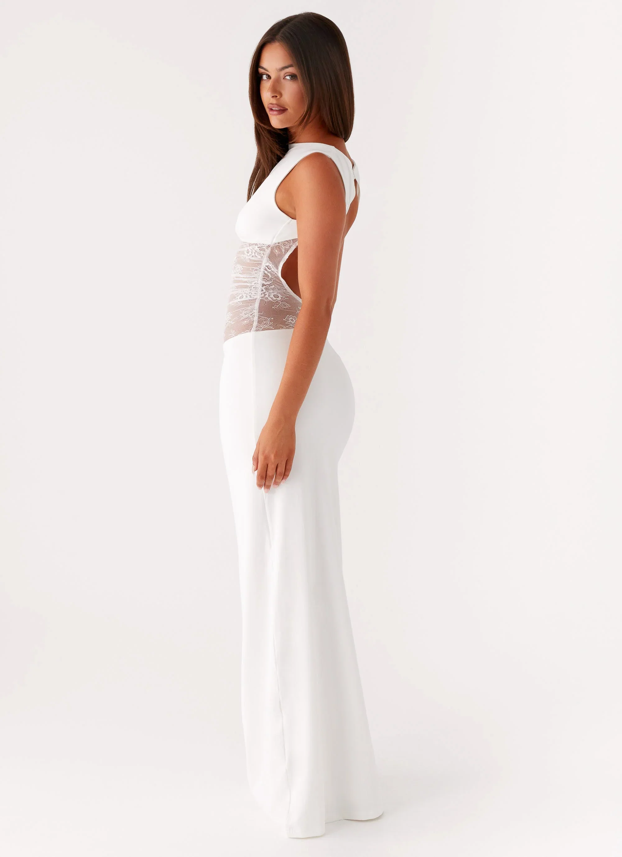Medina Lace Maxi Dress - White