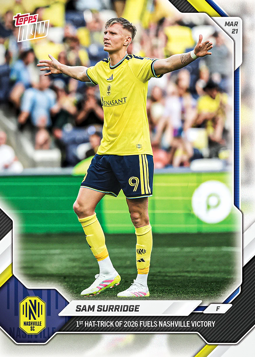 Sam Surridge - 2026 MLS Topps NOW® - Card 16 - PR: 320