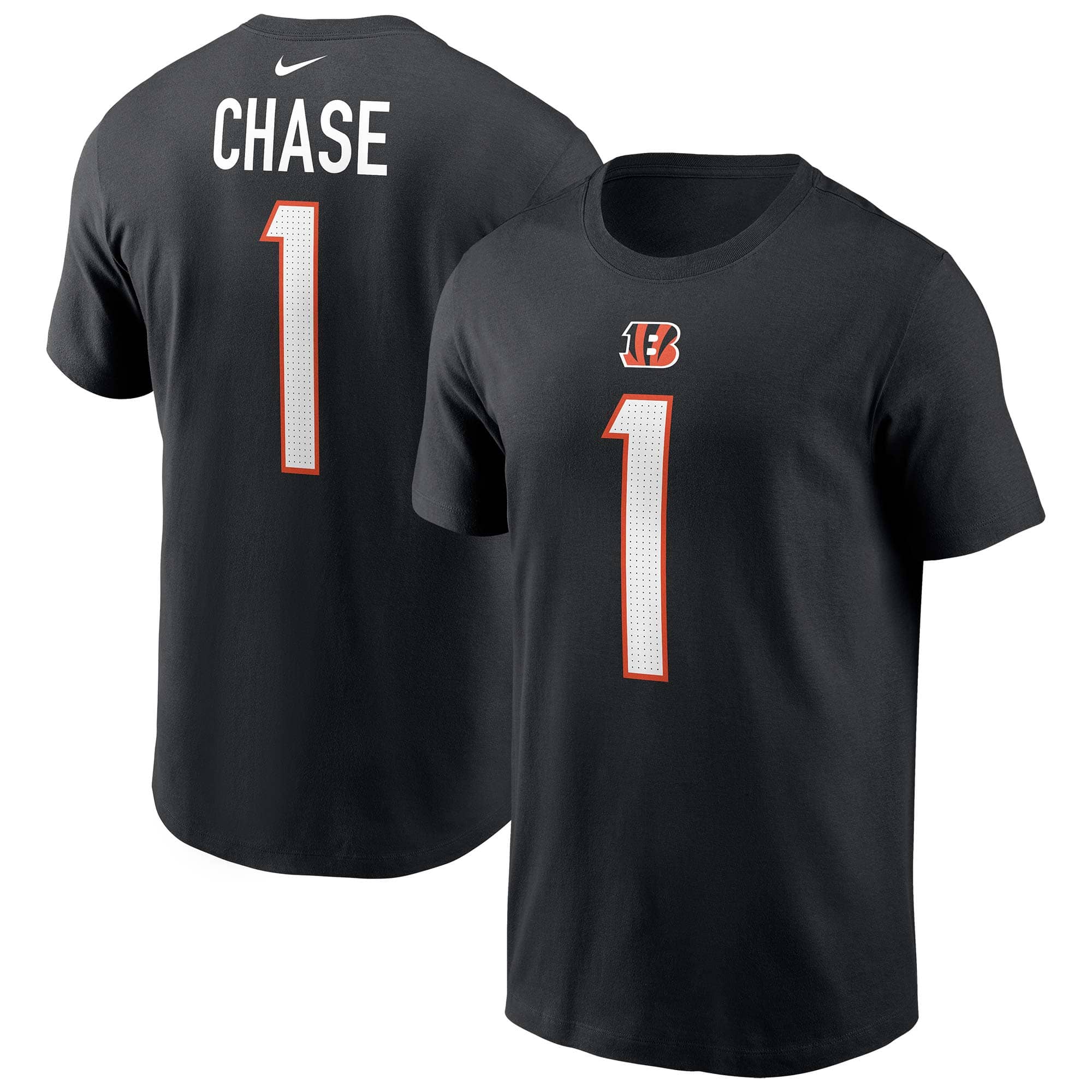 Ja'Marr Chase #1 Cincinnati Bengals Nike Player NFL T-Shirt Black
