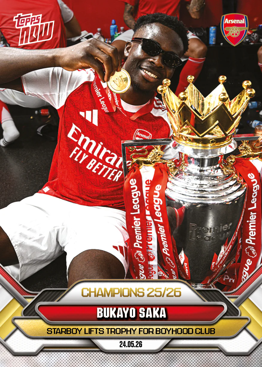 Bukayo Saka - 2025-26 Arsenal FC Topps NOW® - Card 4