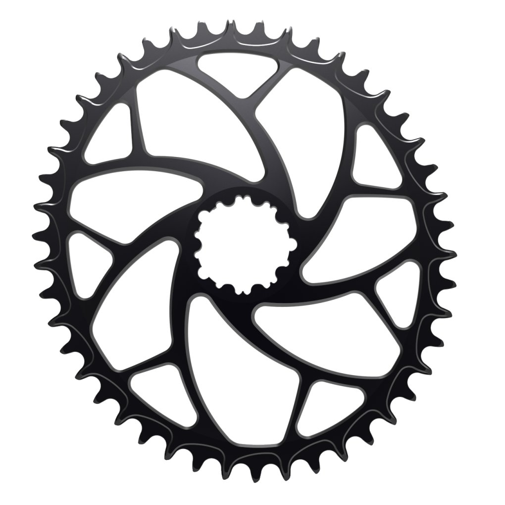 Alugear ELM Narrow Wide Chainring - Oval - for 1x SRAM 3-Bolt Direct Mount - black