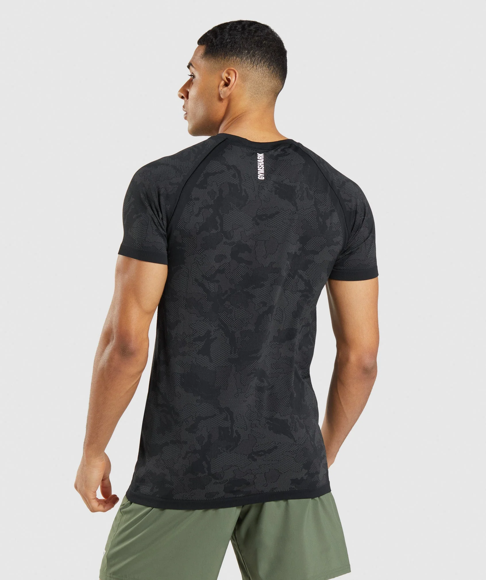 Geo Seamless T-Shirt Black/Charcoal Grey
