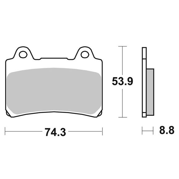 SBS 613HF Organic Front Brake PadsRef: 613HF / 613000