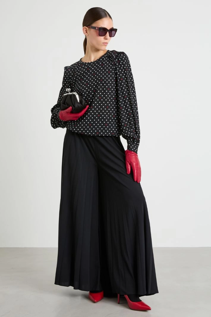 Crepe blouse - BLACK