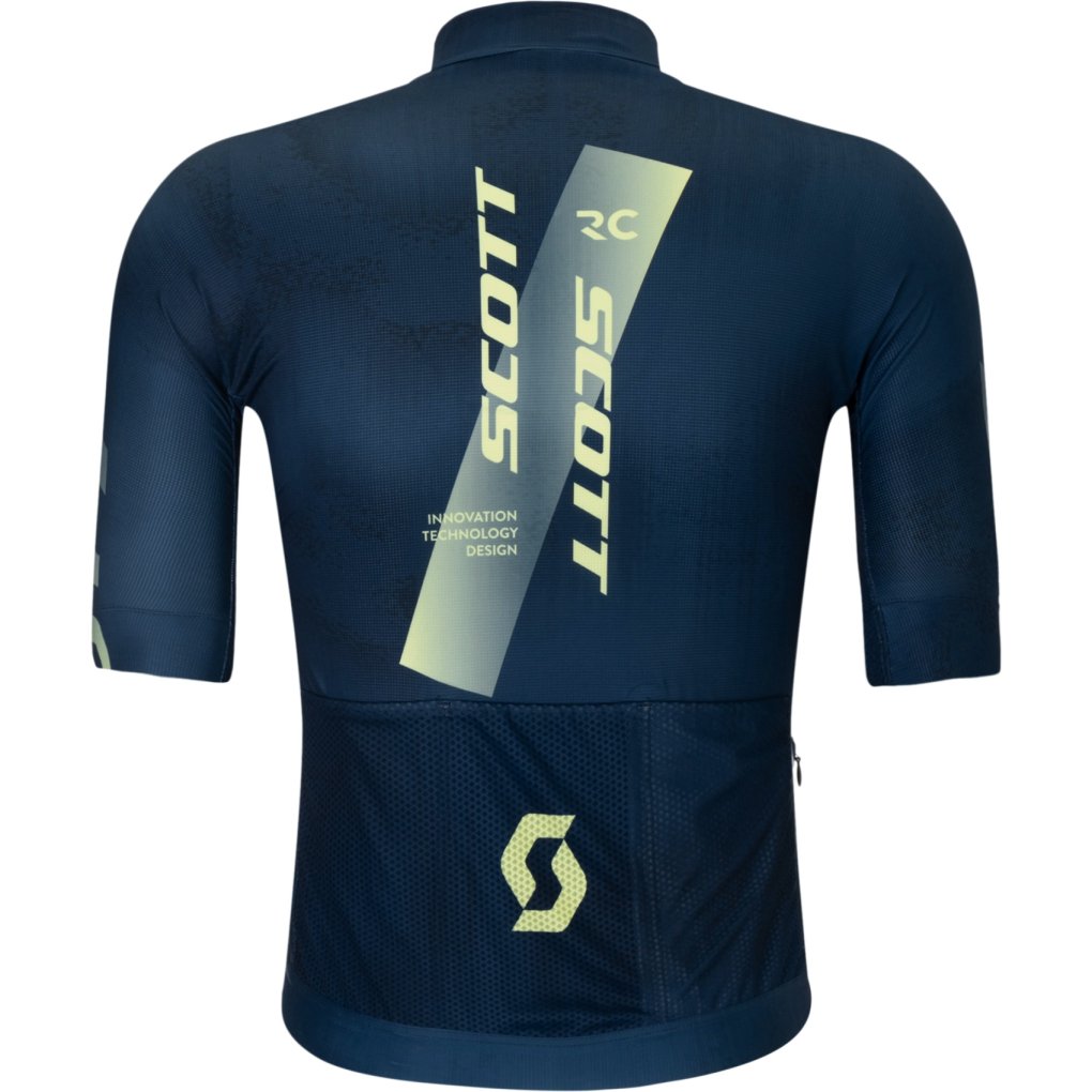 SCOTT RC PRO Short Sleeve Jersey Men - dark blue/acid yellow