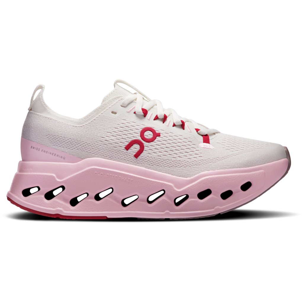 On Cloudsurfer Max Running Shoes Women - Ivory | Peony