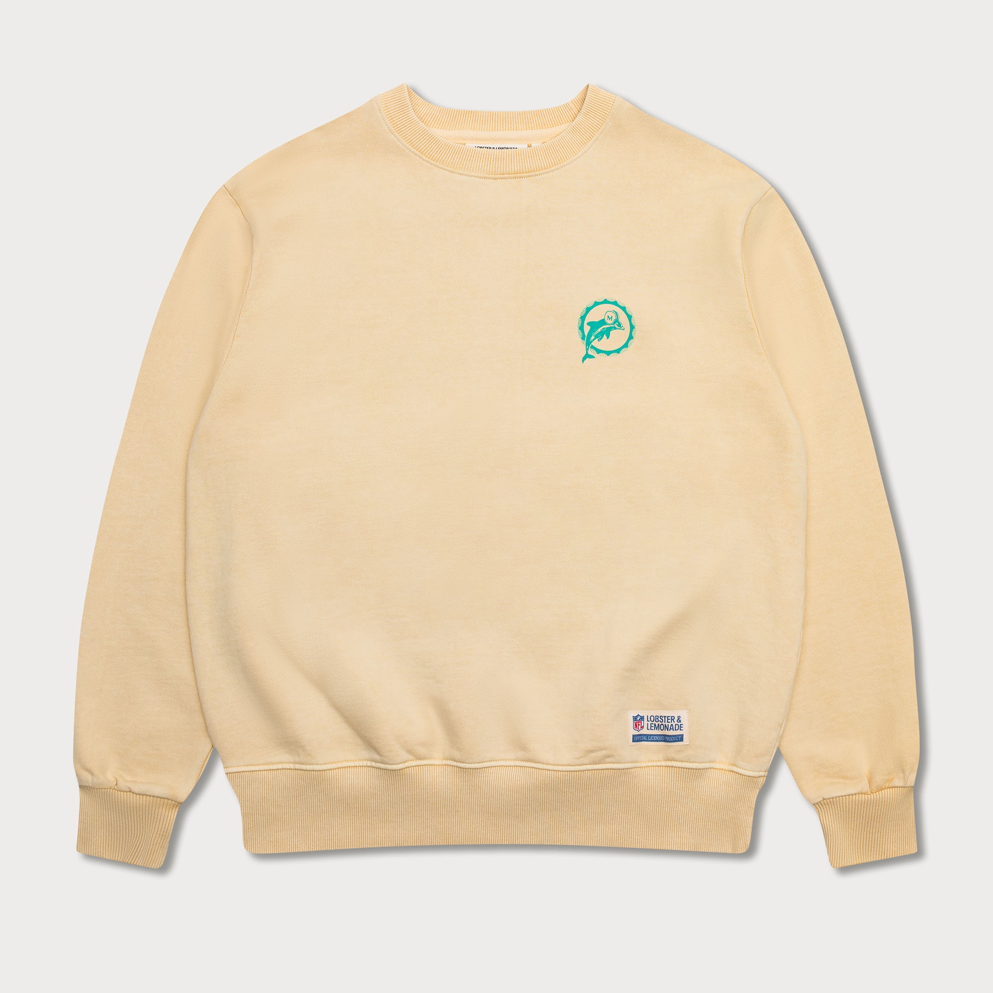 Miami Dolphins L&L '96 Classics NFL Crewneck Sweater Beige