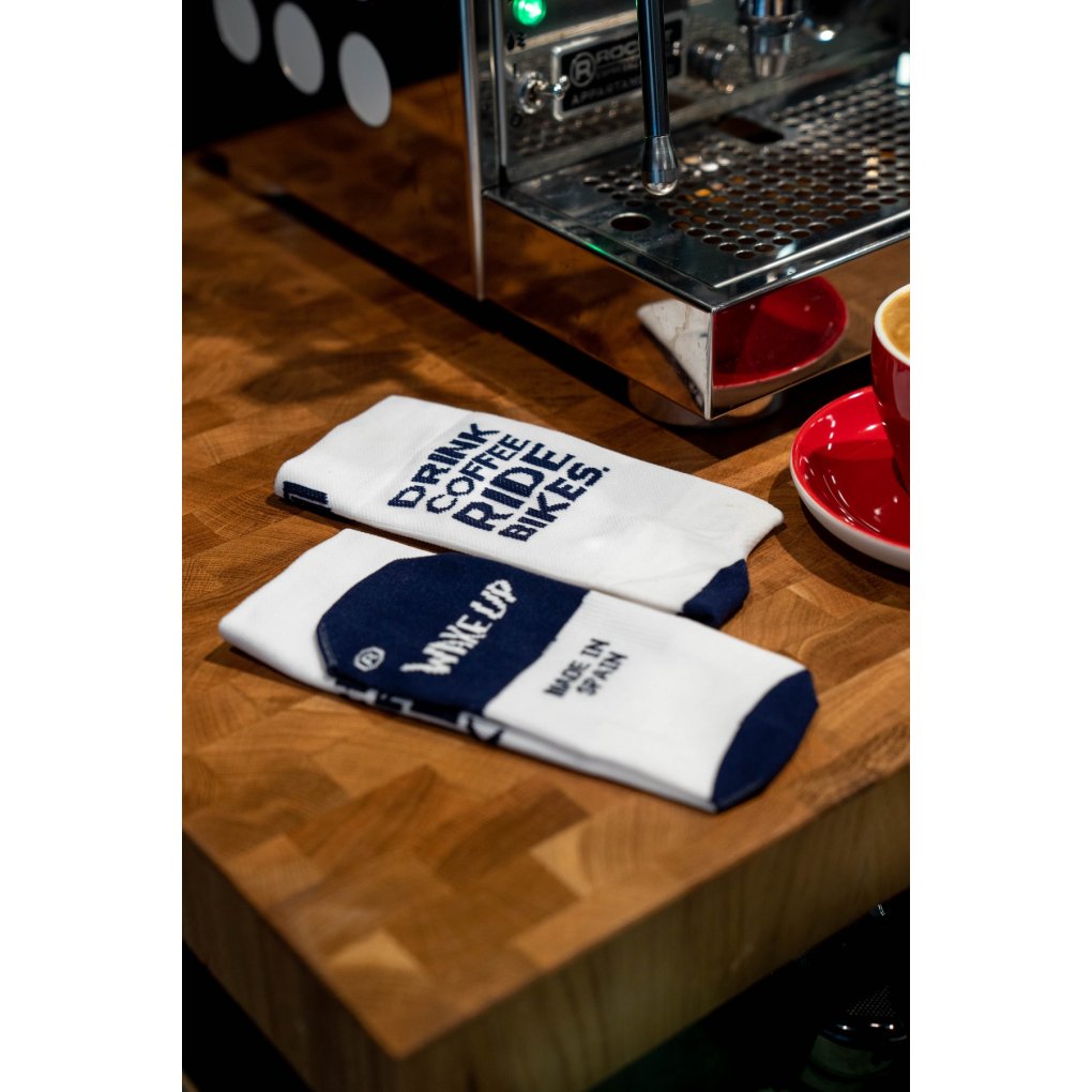 SPORCKS Cycling Socks - Drink Coffee Blue