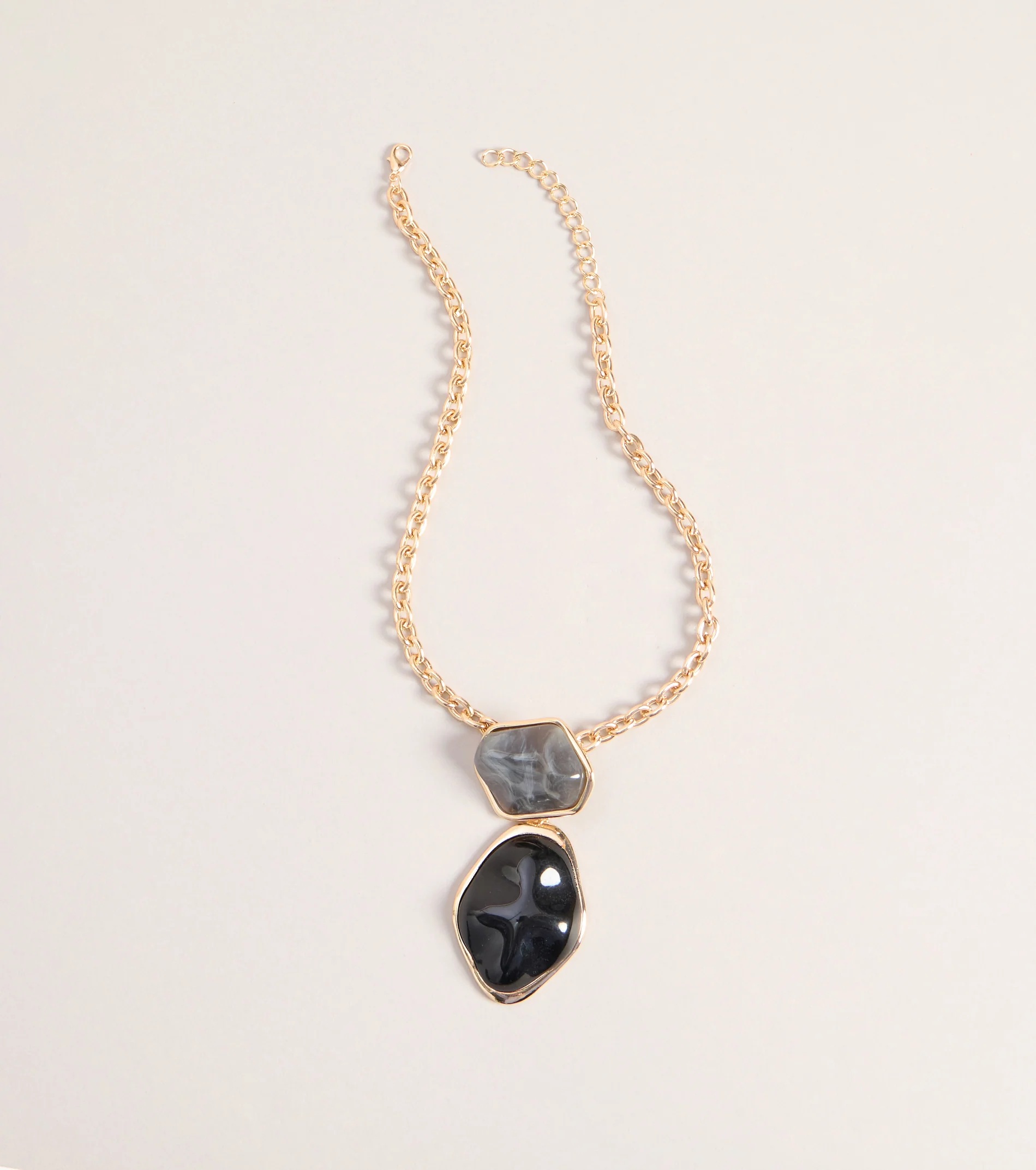 Dress Code Drama Stone Chain Necklace