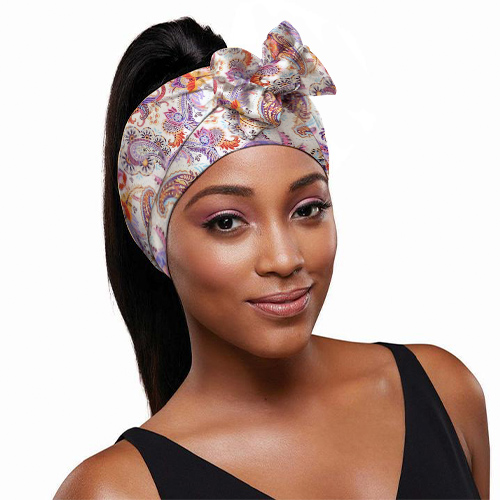 Red by Kiss Silky Satin Edge Laying Scarf Paisley