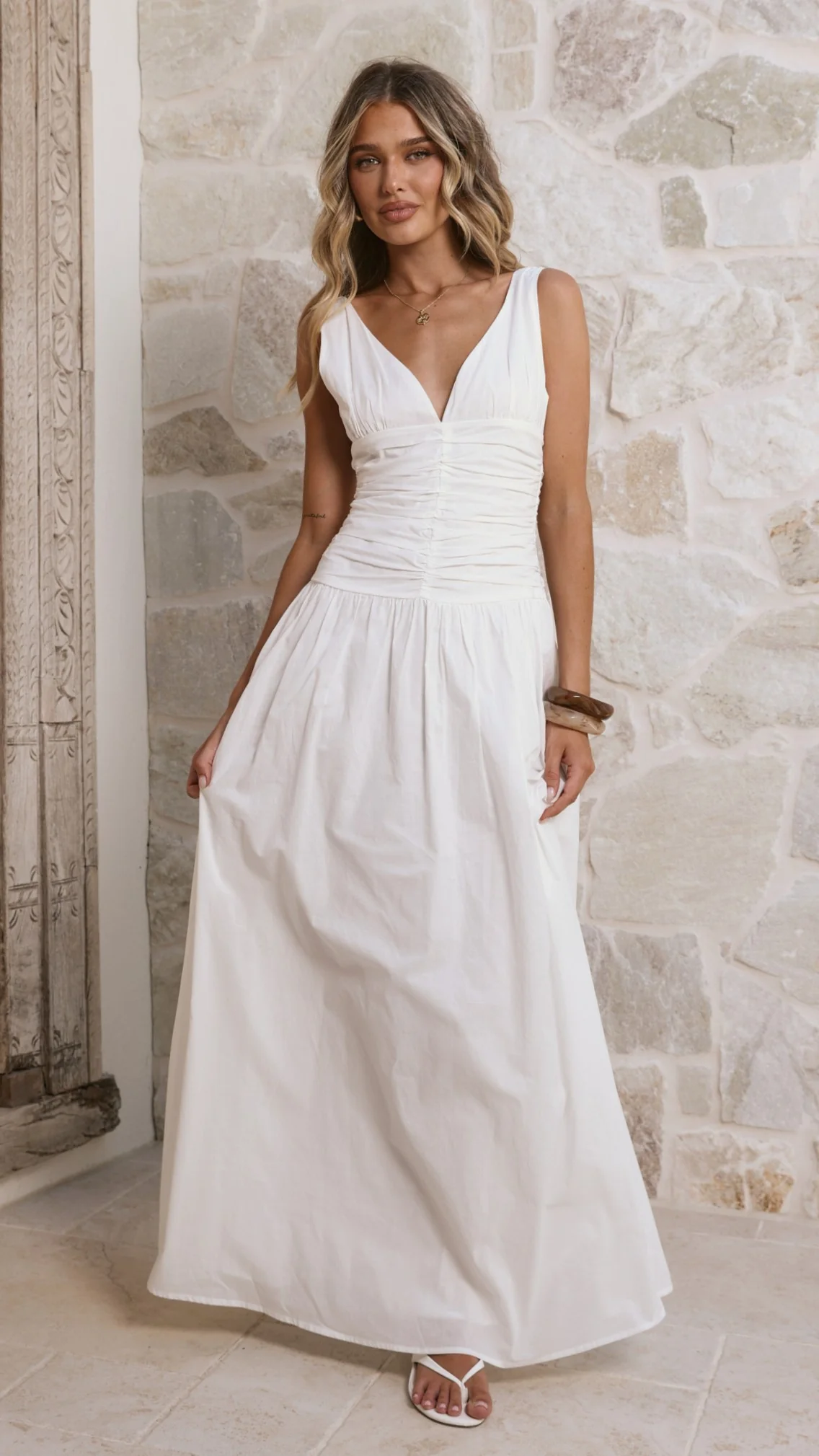 Sanya Maxi Dress - White
