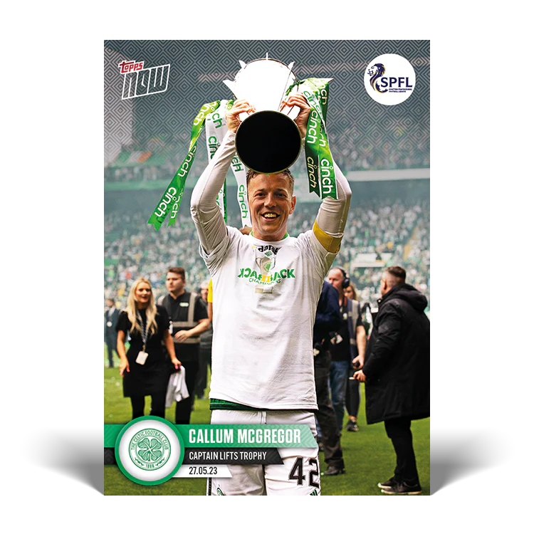 Captain lifts trophy - SPFL TOPPS NOW® UK Card #11
