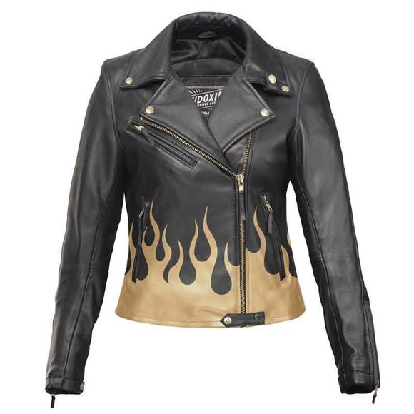 Eudoxie EVE BURN Motorcycle Jacket - Black / YellowRef: EUD0054