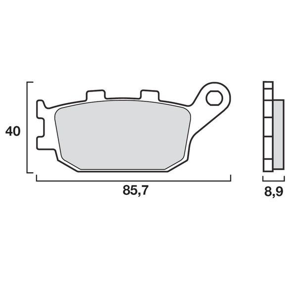 Brembo Organic rear brake pads (Special ABS depending on model)Ref: 07HO3607