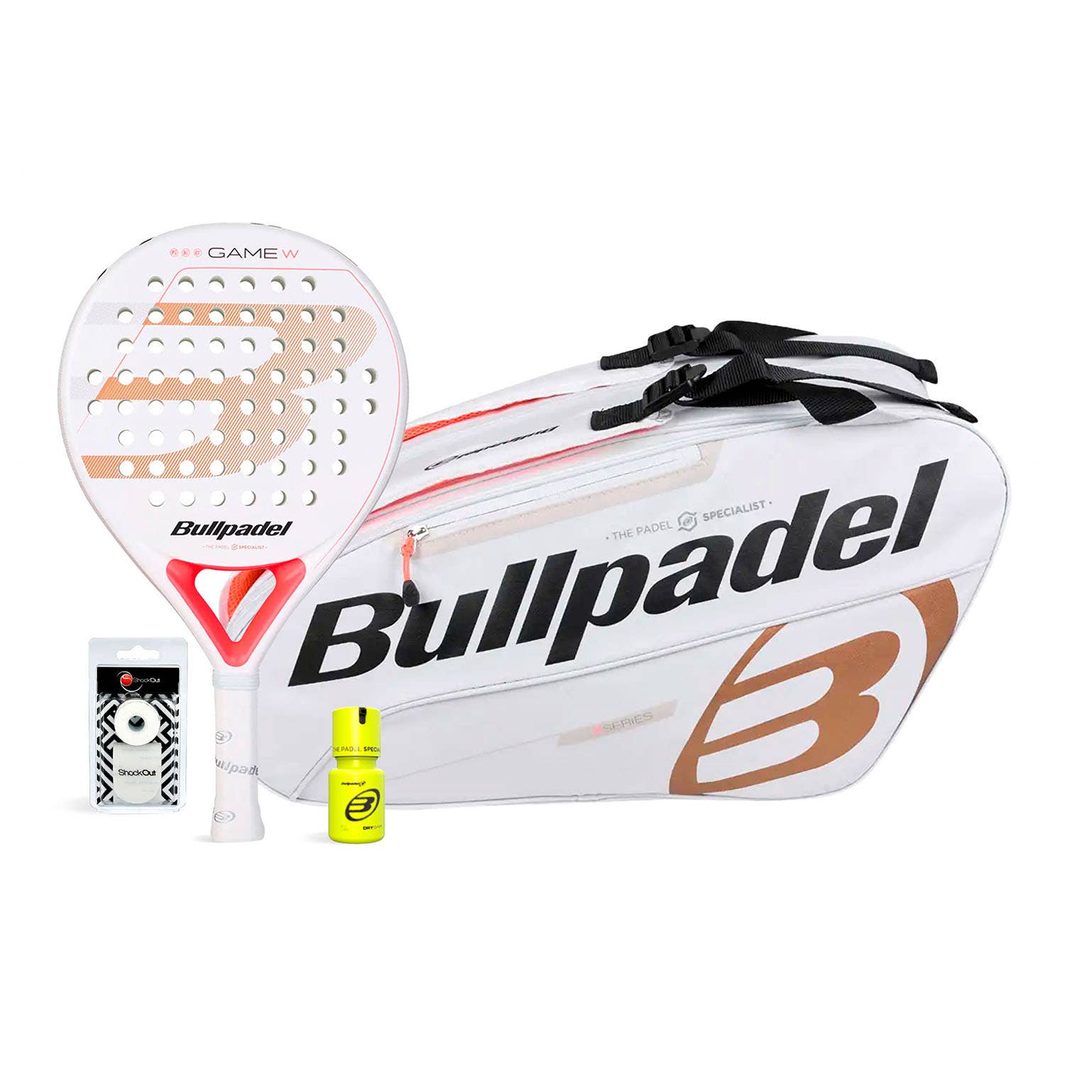 PACK BULLPDEL GAME WOMAN PADELBAG WHITE DRY GRIP