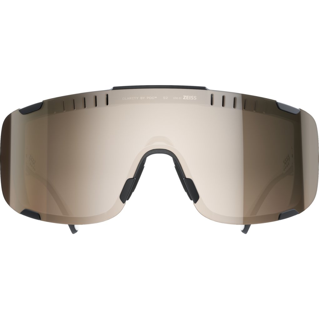 POC Devour Mid Glasses - Uranium Black - Clarity Trail/Partly Sunny Silver | Clear