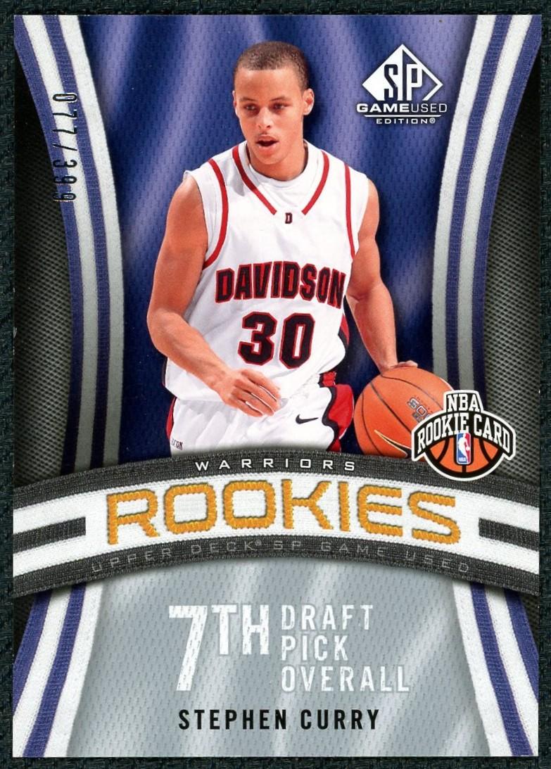 2009 Upper Deck SP Game Used Stephen Curry Rookie /399