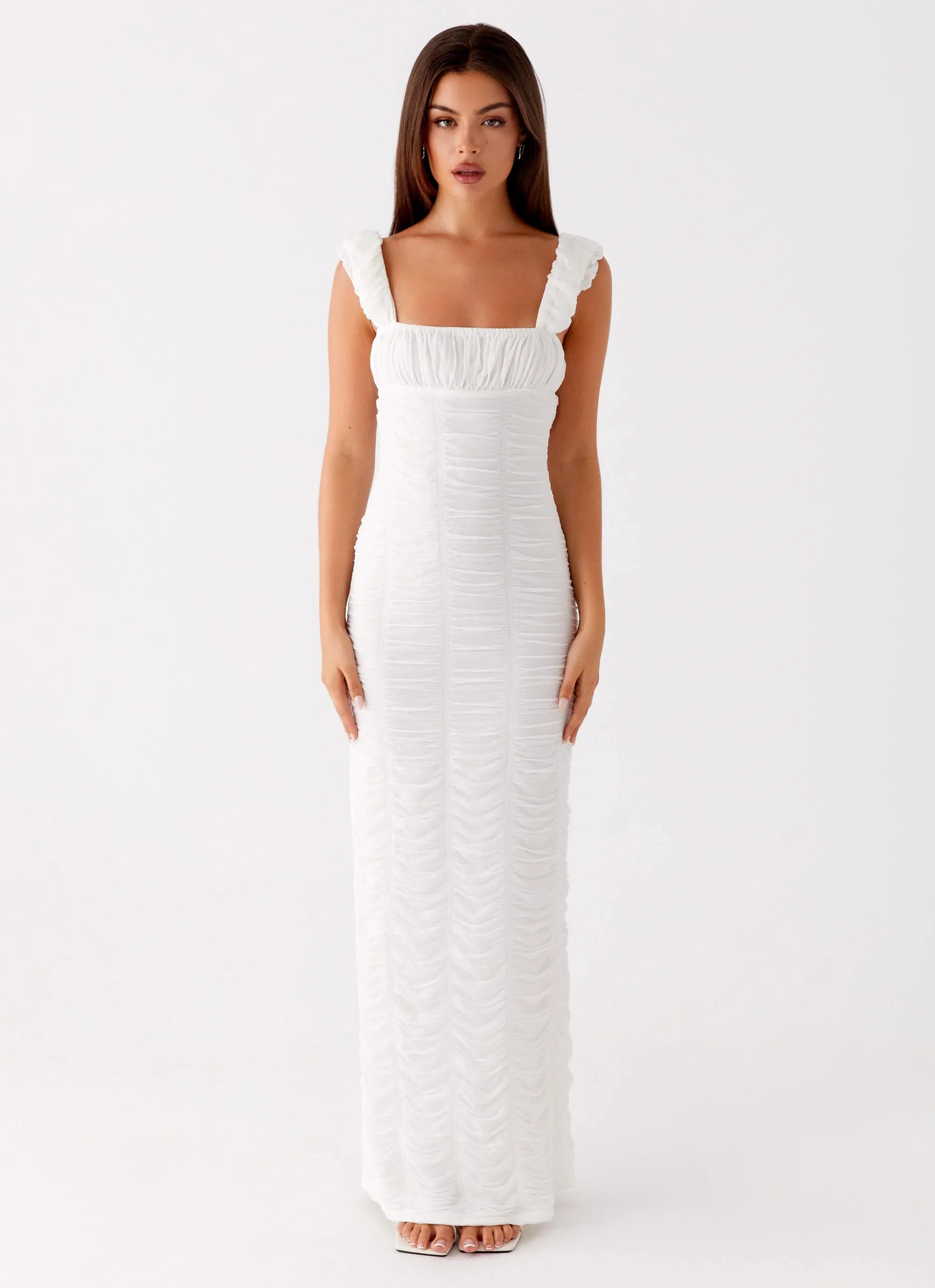 Senses Midi Dress - White