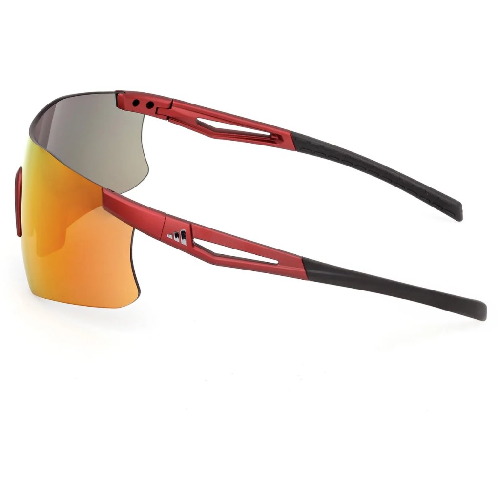 adidas Kaphiros SP0122 Glasses - Matte Red / Roviex Mirror
