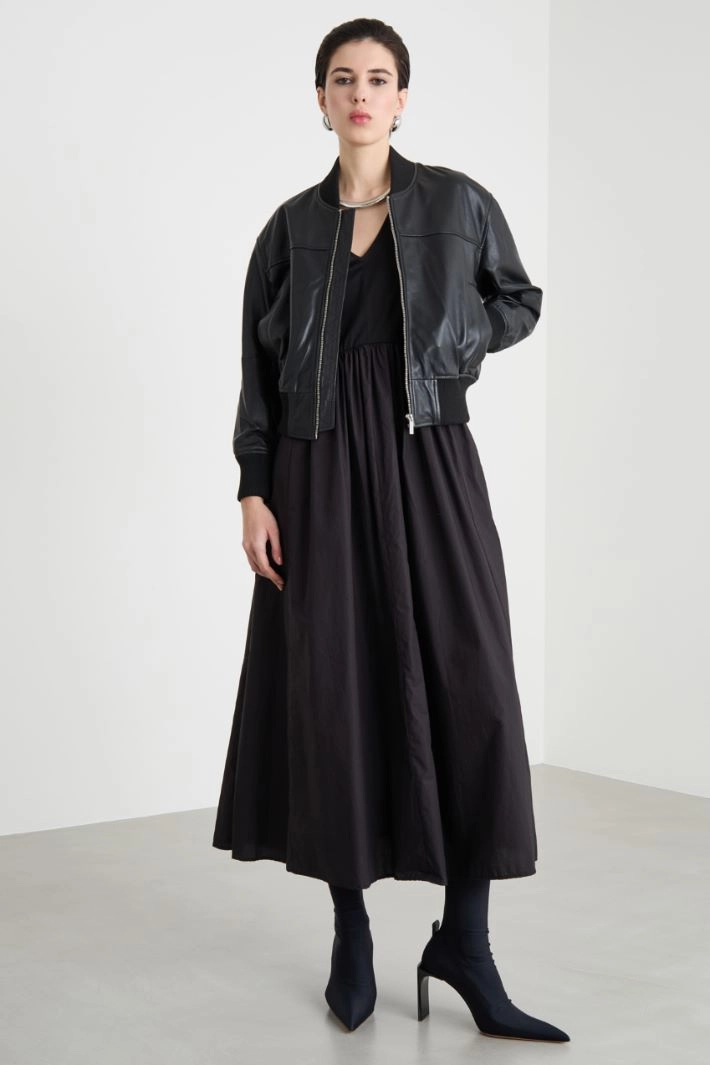 Wide-fit dress - BLACK