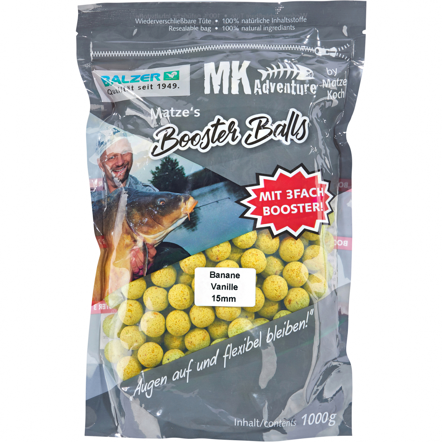 Matze Koch Boilies MK Adventure Booster Balls (Banana\/Vanilla)