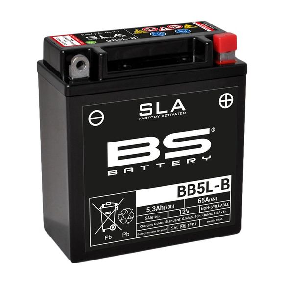 Batterie BS Battery SLA YB5L-B/BB5L-B ferme Type Acide Sans entretien/prête à l'emploiRef : 321058 / 1080664
