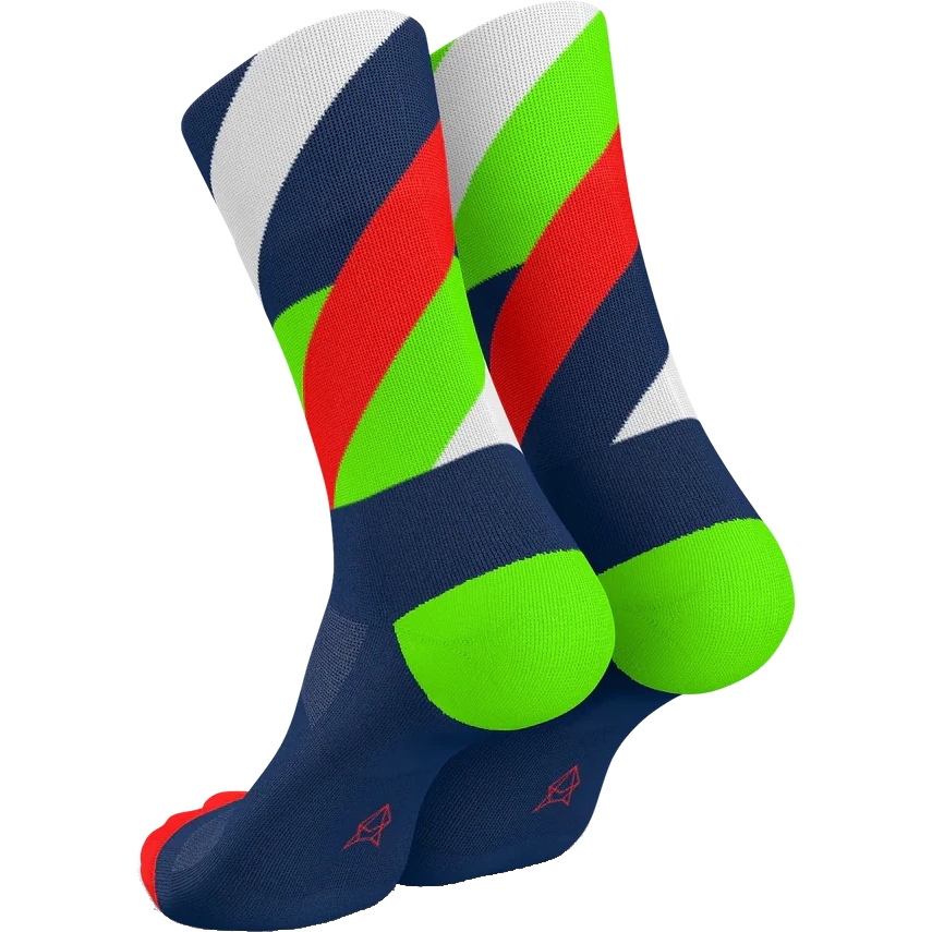 INCYLENCE Running Loops Socks - Navy Green Inferno