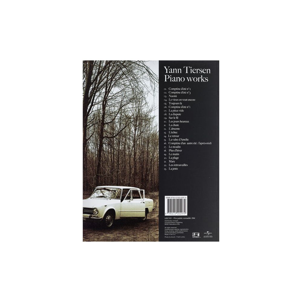 Ricordi Yann Tiersen Piano Works – Thomann Ireland