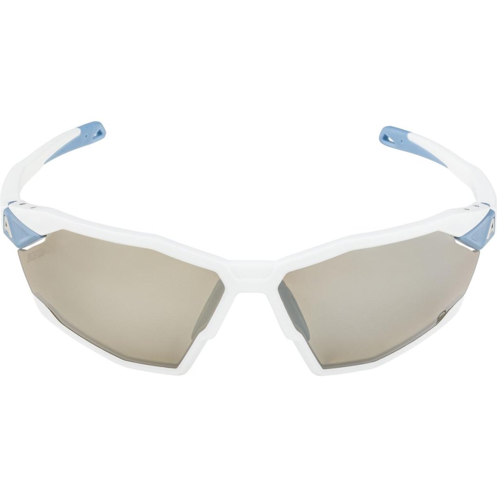 Alpina Twist Six Q Glasses - white matt/mirror silver