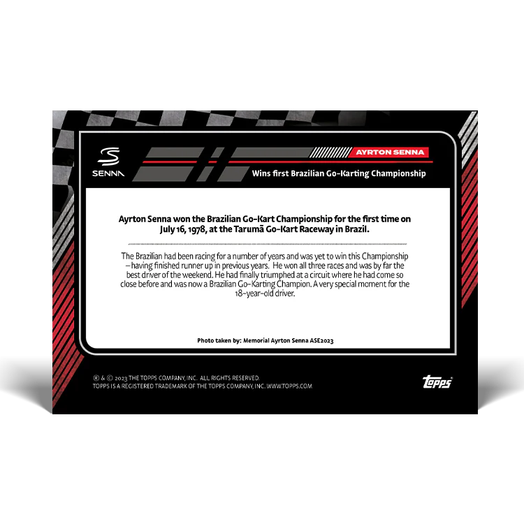 Topps UK - The Story of Senna - Card #3