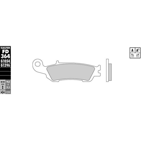 Galfer Sintered Metal Friction Racing Front Brake PadsRef: FD364G1396
