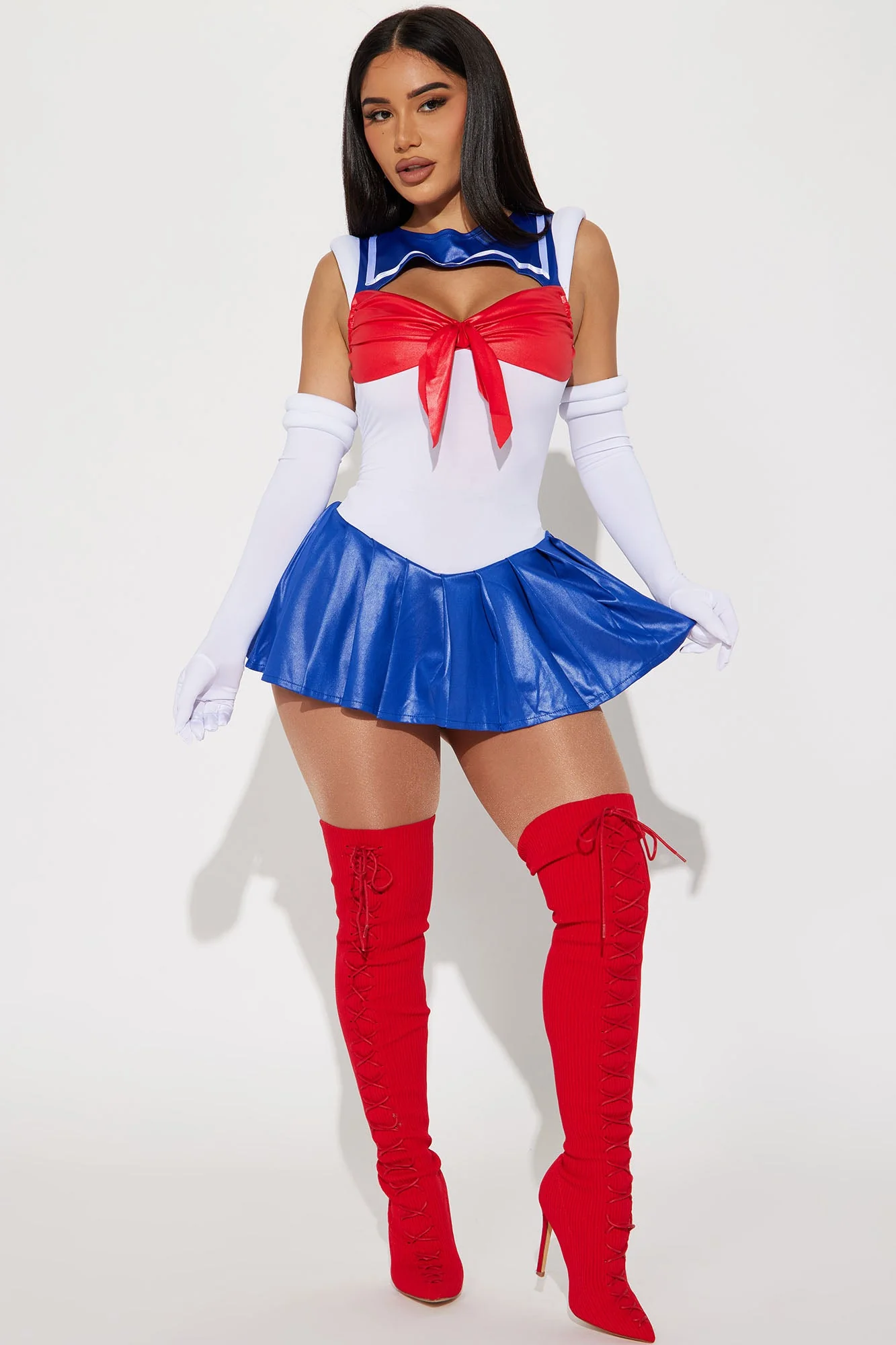 Sexy Sailor 3 Piece Costume Set - White/combo
