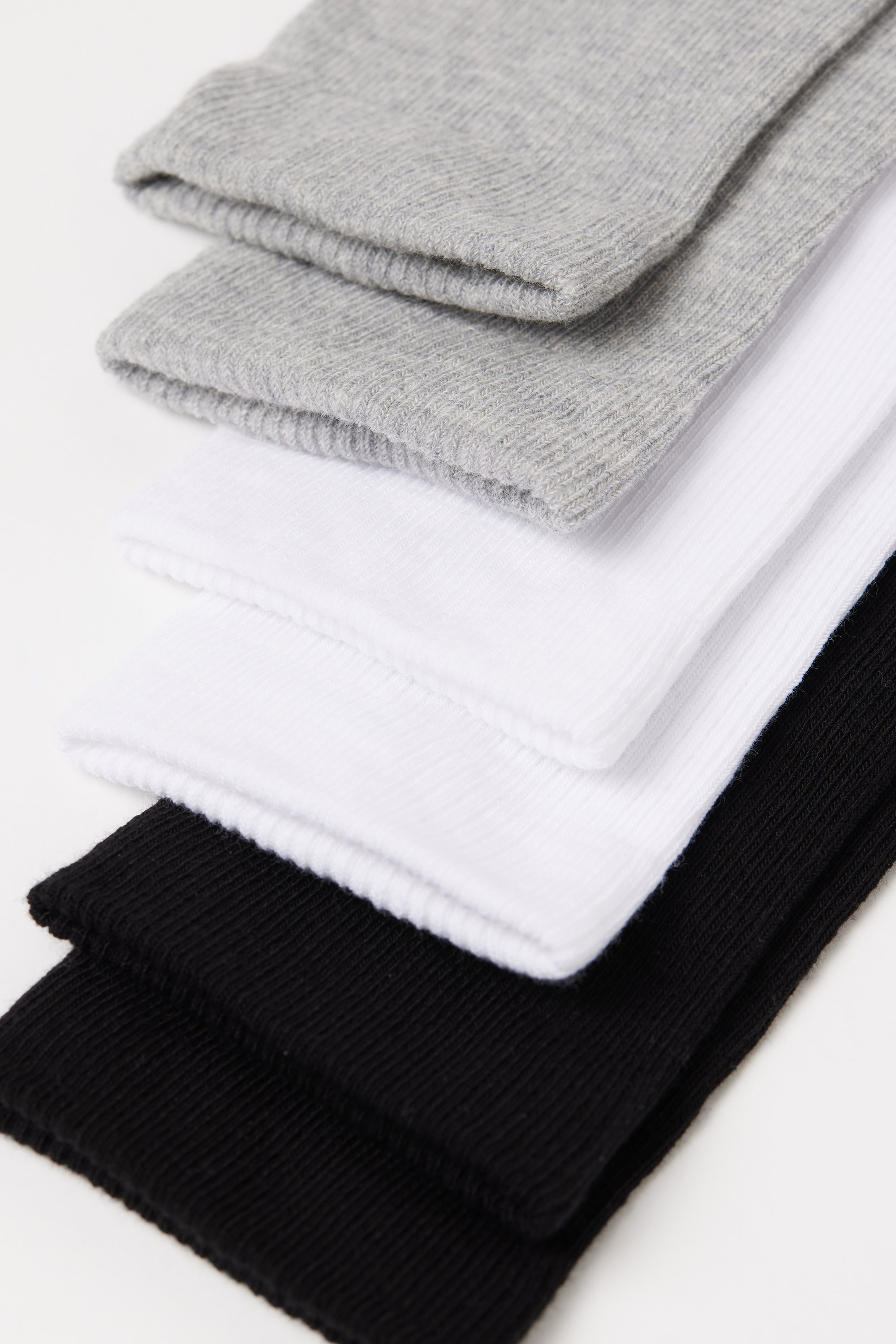 3 Pairs of Women’s 3/4 Length Ribbed Cotton Socks