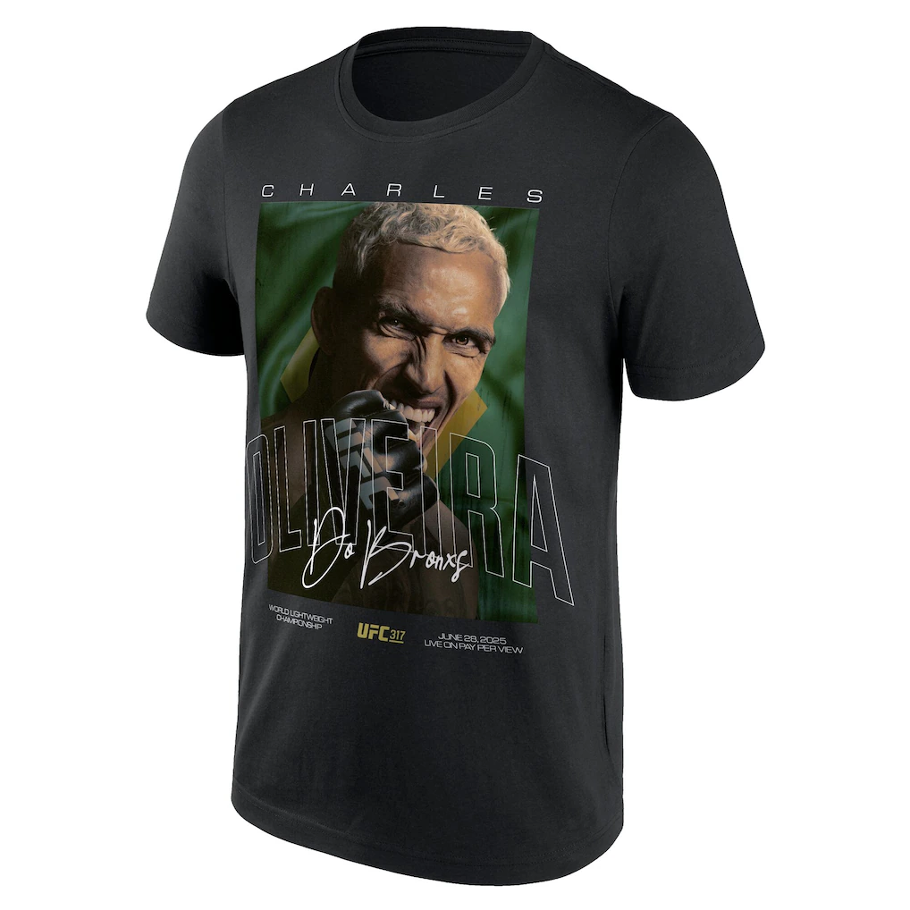 Charles Oliveira UFC 317 Fighter T-Shirt - Black - Mens
