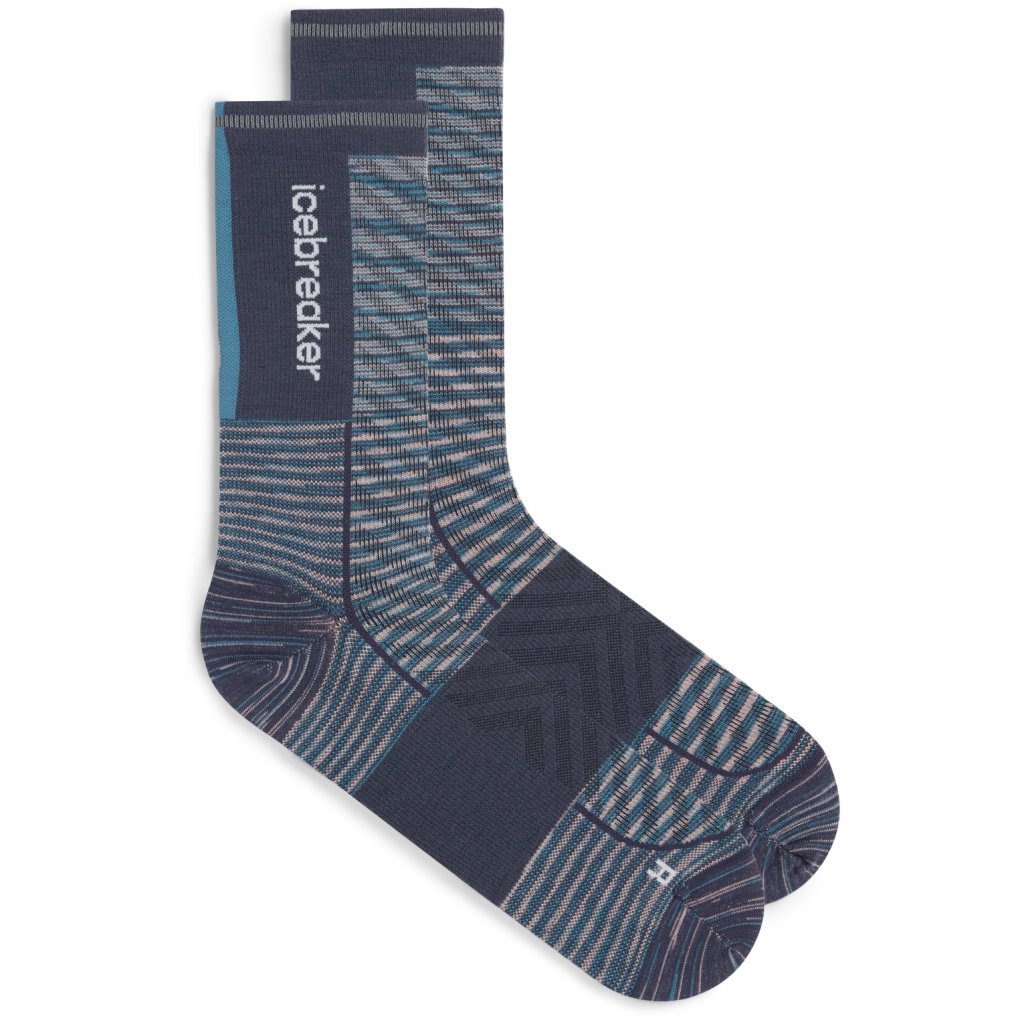 Icebreaker Merino Run+ Ultralight Crew Fusion Dye Socks Men - Graphite FD/Graphite/Snow