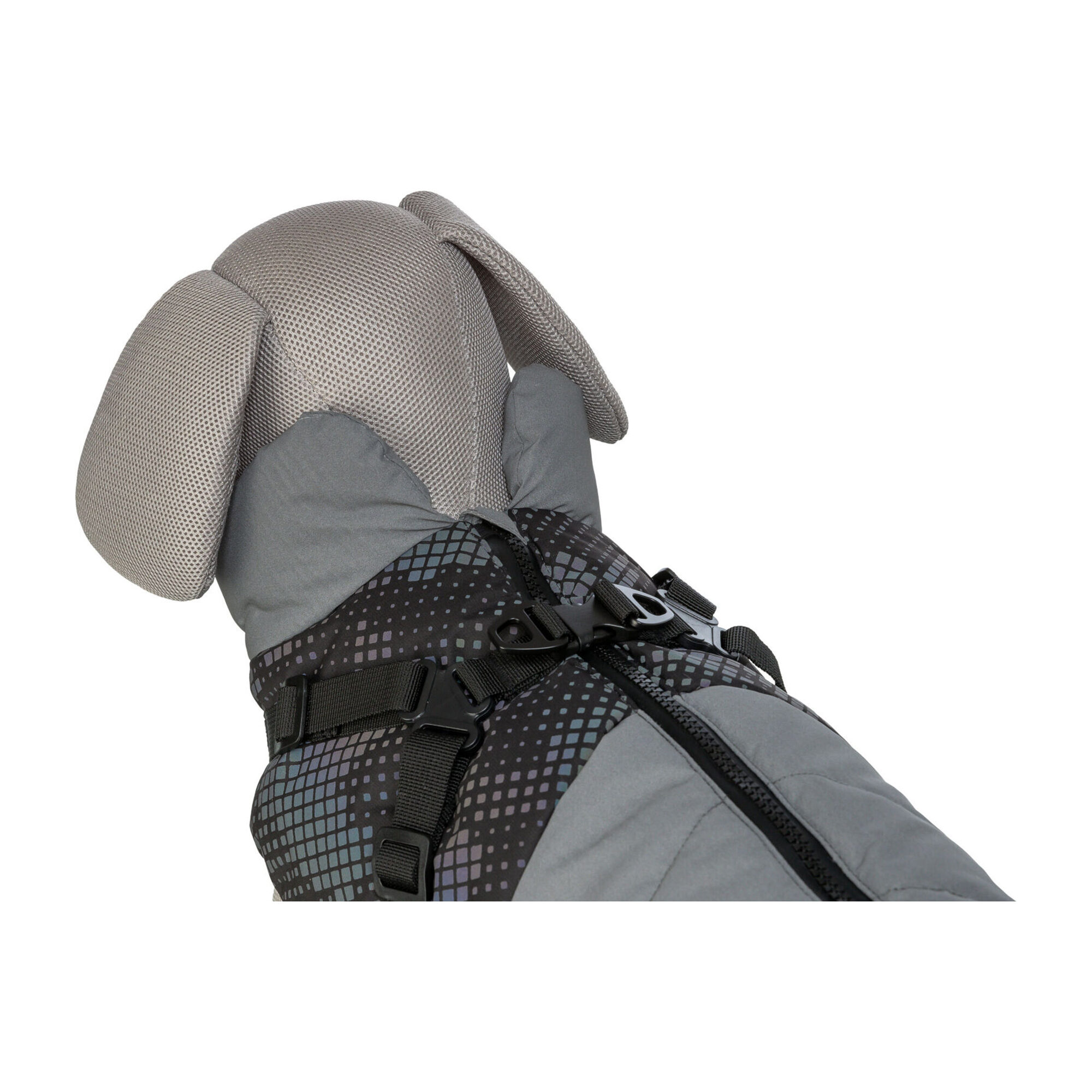 Trixie Winter Coat with Harness Pontis Reflect - Gray - XXS - 24 cm