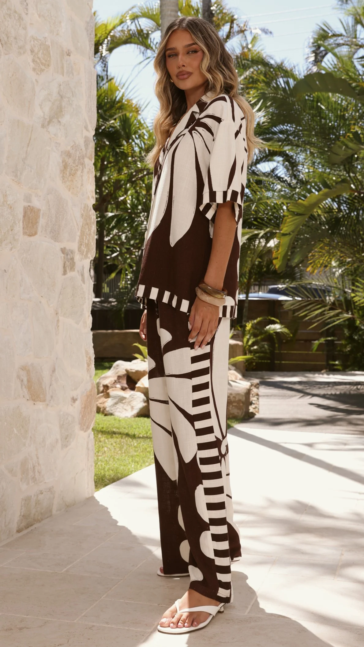 Karissa Button Up Shirt - Acacia Print