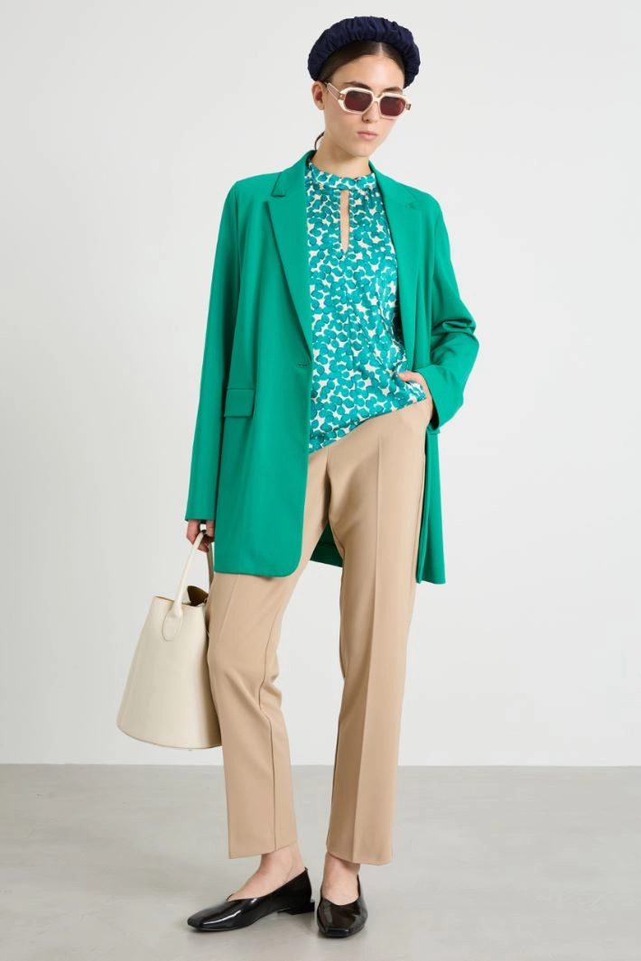 Viscose jersey blazer - GREEN