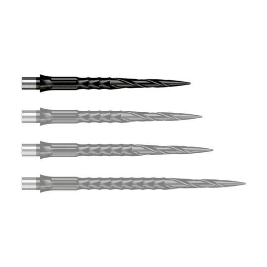 Caliburn System steel dart tips - Spiro - No Lip - Black