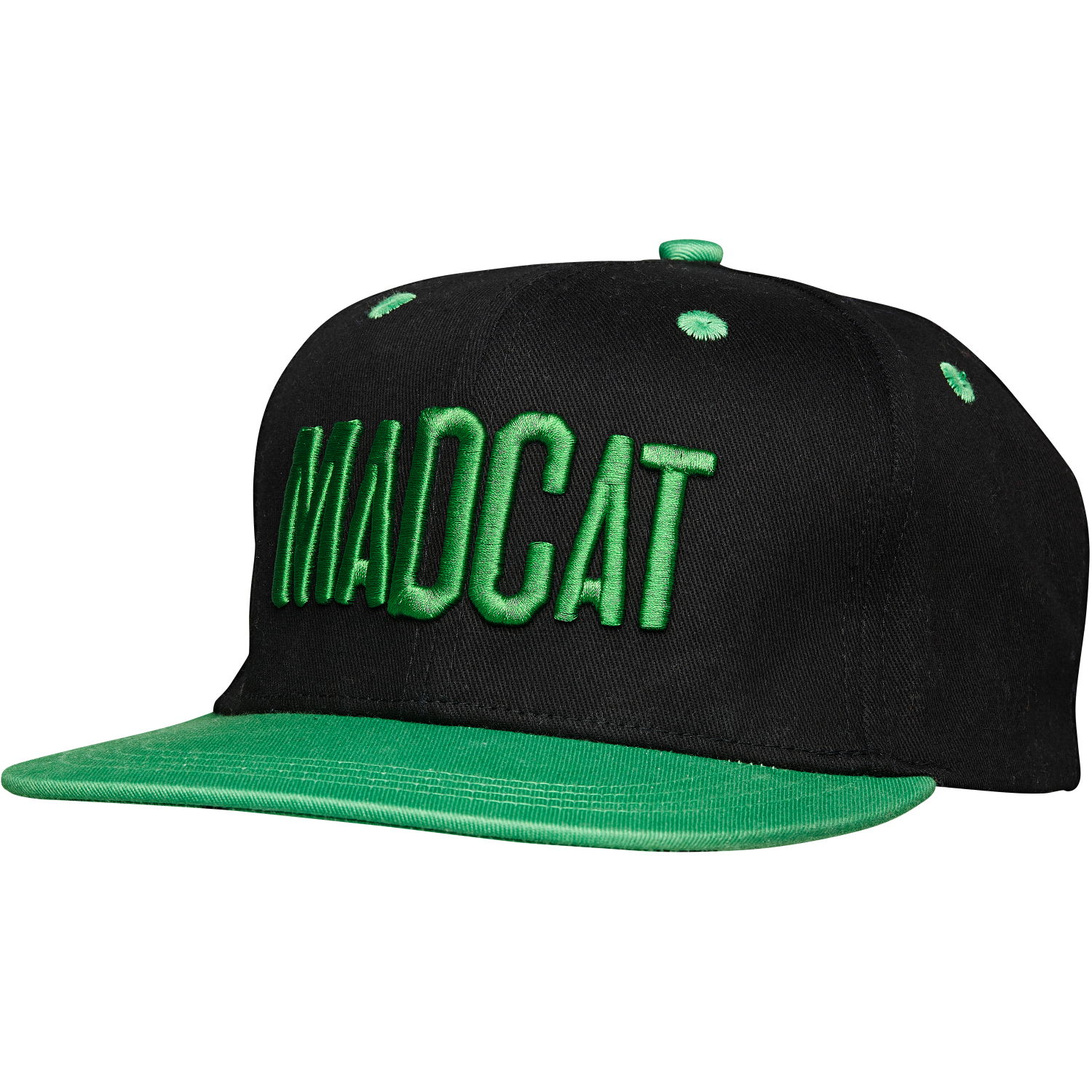 MAD CAT Skull Flatbill Cap (Black\/Green)