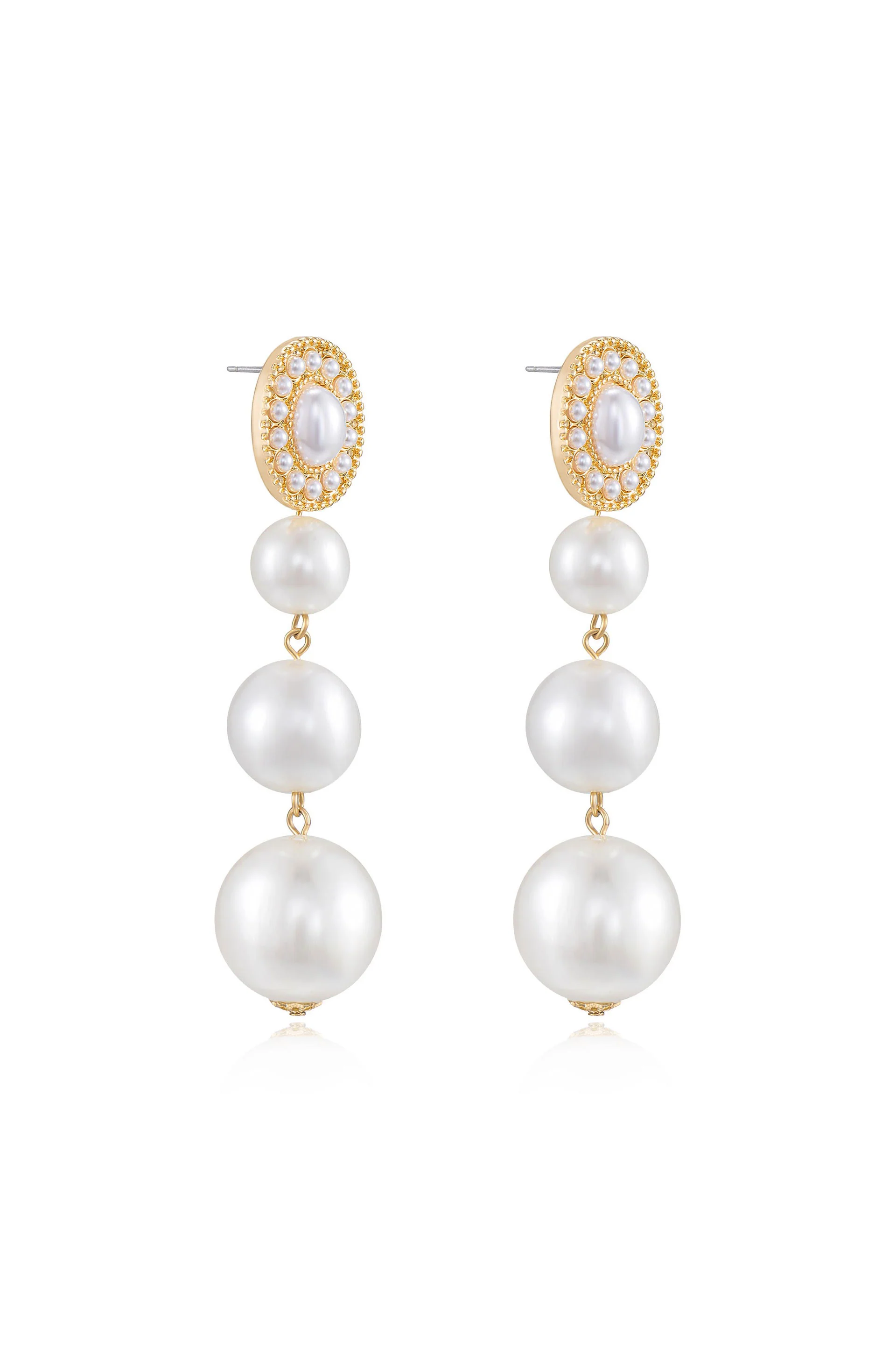 Graduating Pearl Dangle Earrings