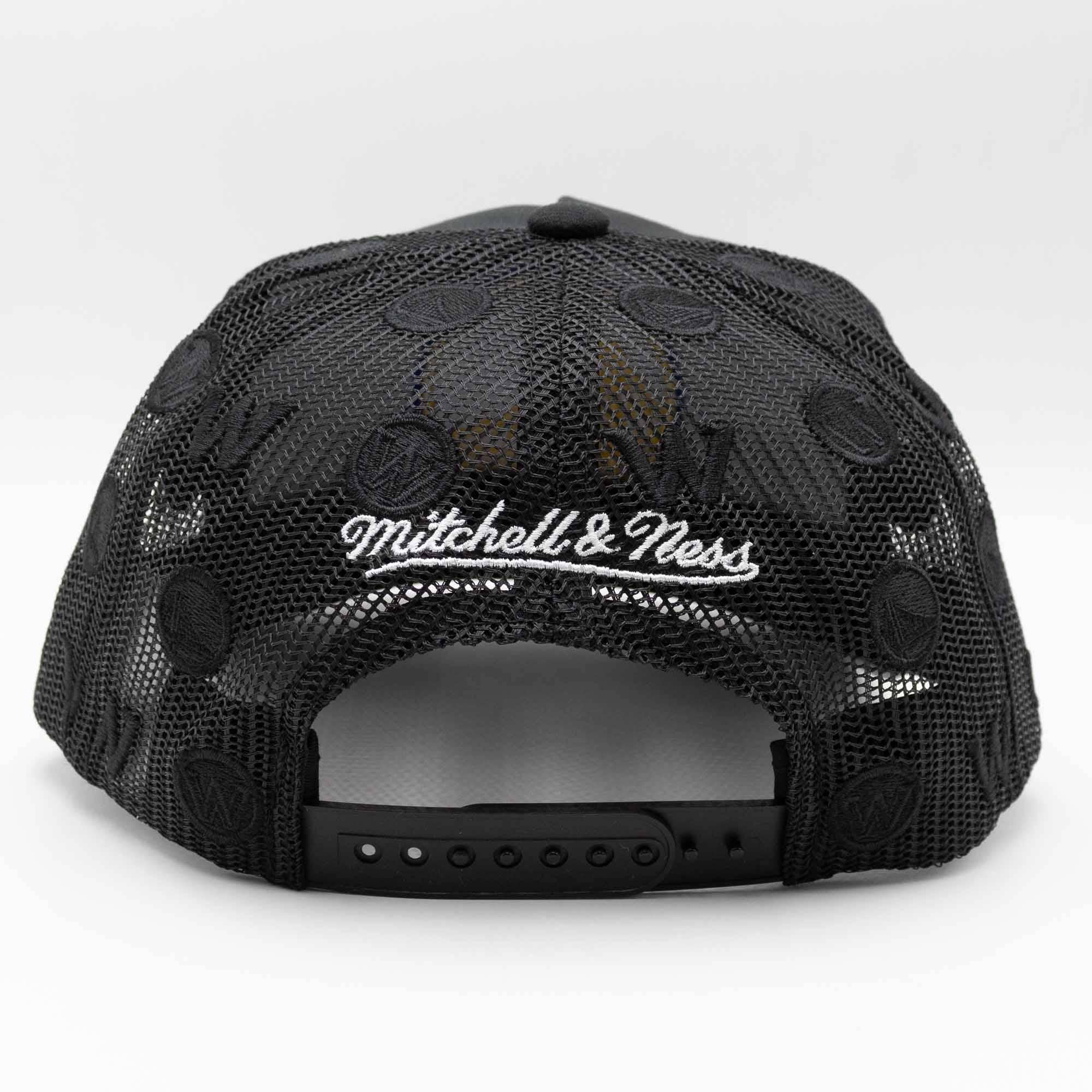 Golden State Warriors Mitchell & Ness Monogram NBA Trucker Cap Black
