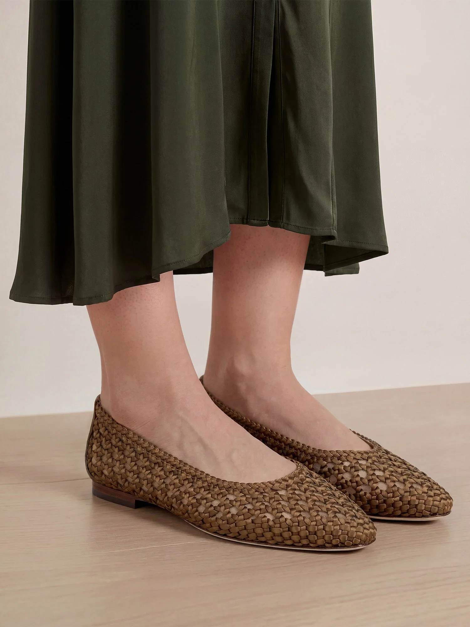 Cienna Woven Satin Flat
