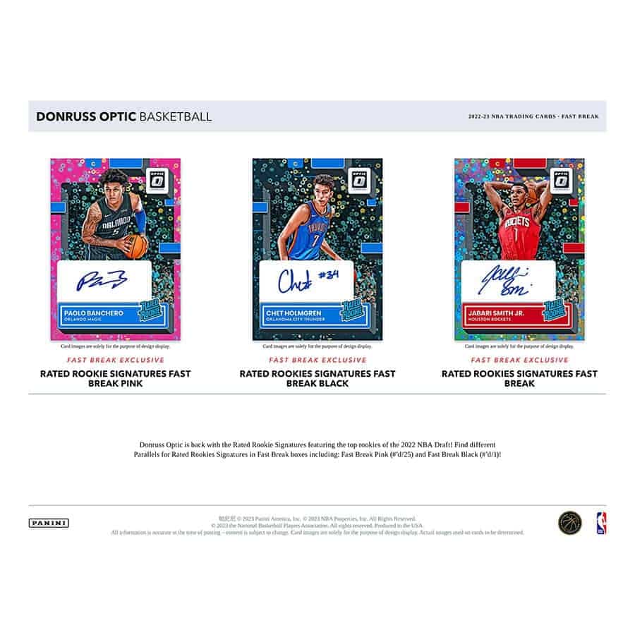 2022/23 Panini Donruss Optic Fast Break Basketball NBA Box