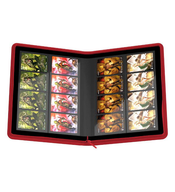 Ultimate Guard Zipfolio 320 - 16-Pocket Xenoskin - Red