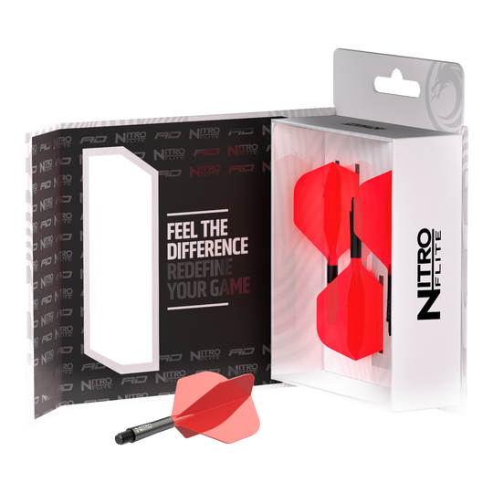 Red Dragon Nitroflite - Black Shaft Red No2 Flights