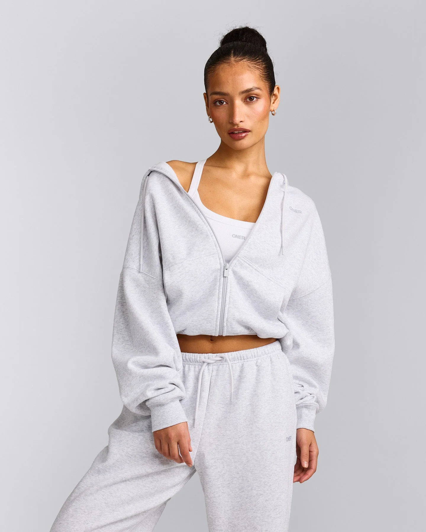 Foundations All Season Zip Through Hoodie | Grey Marl